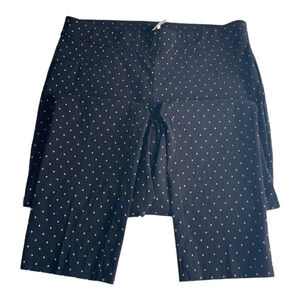 Anne Klein Black Dotted Ankle Pants Size 8